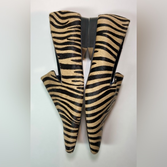 ZARA ANIMAL ZEBRA PRINT FLATS SHOES - Picture 4 of 6